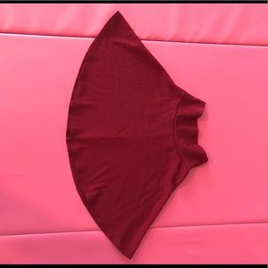 Deep Red High-Waisted Circle Skirt